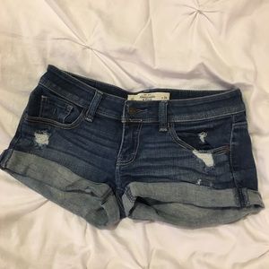 Abercrombie and Fitch distressed rolled shorts